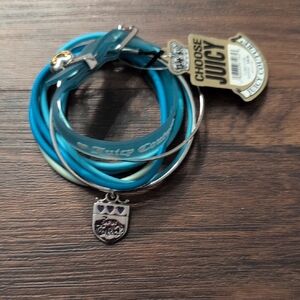 Juicy Couture Turquoise Multi-Strand Charm Wrap Bracelet